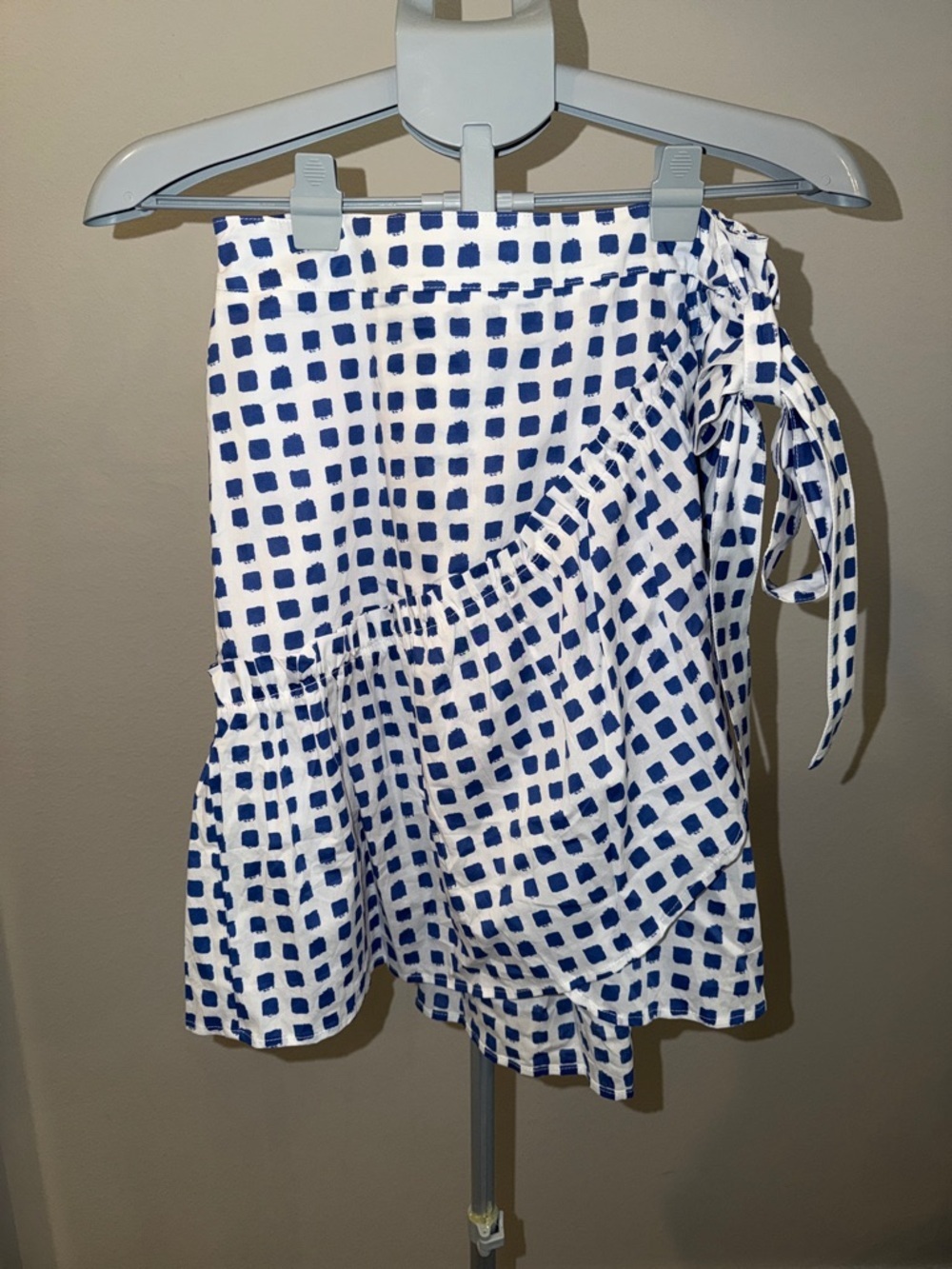 Vineyard Vines Blue and White Brushstroke Print Skirt
